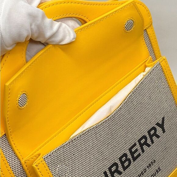 Burberry Mini Leather-Trimmed Canvas Pocket Tote - Picture 16 of 16